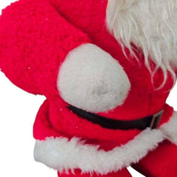 LARGE 41" Store Display Vintage Stuffed Plastic Face Santa Claus Plush - Picture 8 of 9